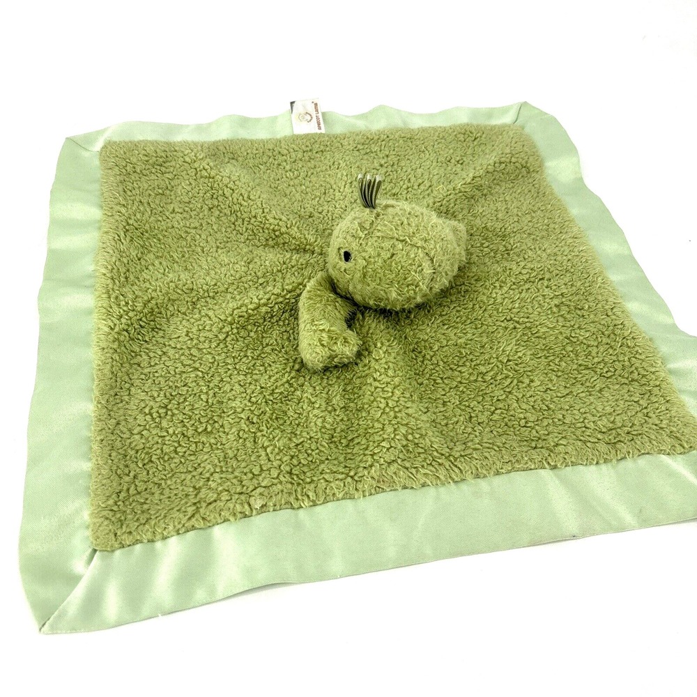 Apricot Lamb Stuffed‎ Animals Green Dinosaur Security Blanket/Lovey Satin Trim